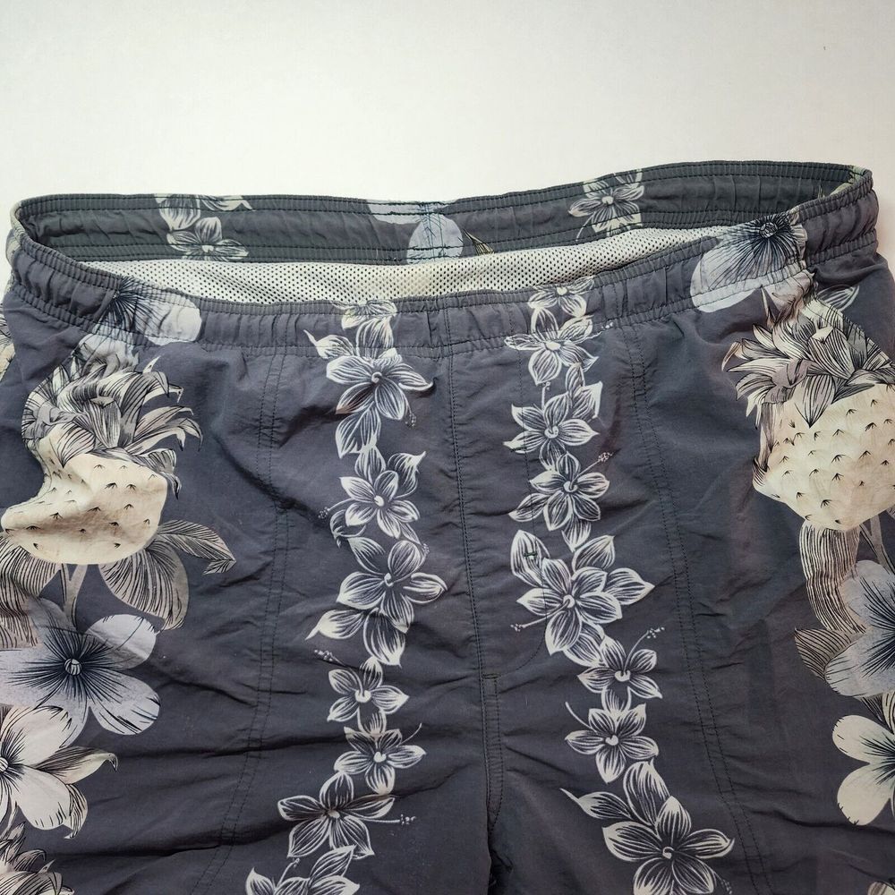 TOMMY BAHAMA VINTAGE SIZE M NYLON SWIM‎ TRUNK PINEAPPLE PRINT
